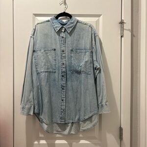 Aerie Light Blue Denim Shirt